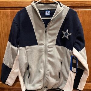 NFL Gray and Navy Kids Cowboy Fleece Zip Up